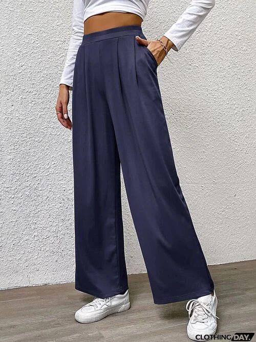 High Waist Straight Pants