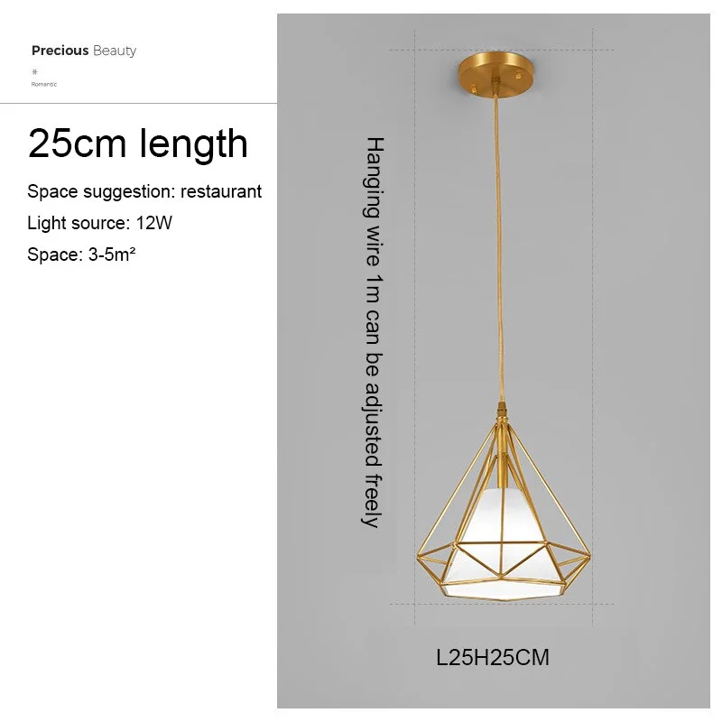 Creative Gold Pendant Lights LED Cord Hanging Pendant Lamp For Living room Kitchen Bedroom Nordic Bar Light luminaire suspension