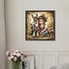 Diamond Painting-DIY Full Round Drill Girl Animal
