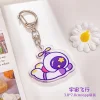 6PCS Space Travel Astronaut Creative Cartoon Acrylic Keychain Kids School Bag Pendant Gift 