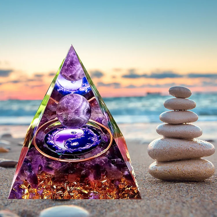 Natural Crystal Pyramid Quartz Healing Stone Chakra Reiki Home Decor (E)