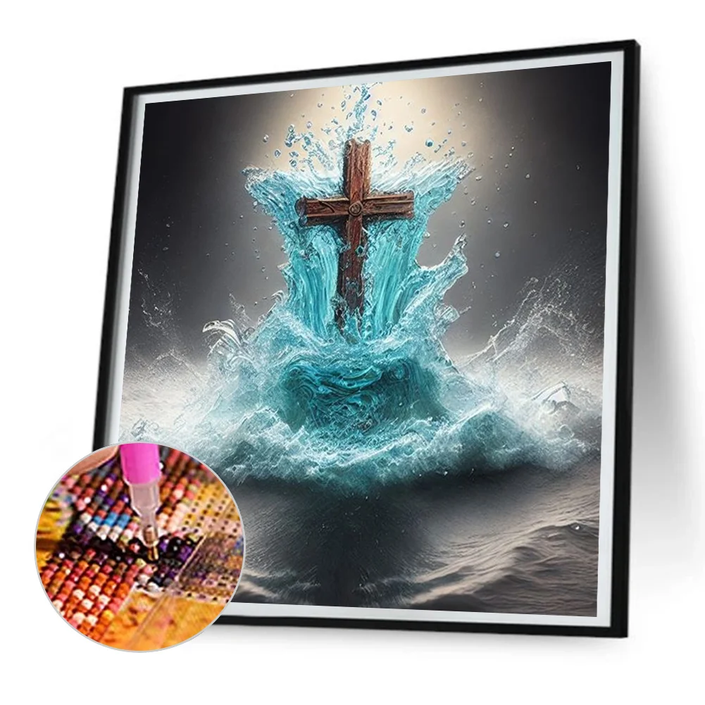 Diamond Painting - Full Round Drill - Crucifix(Canvas|30*30cm)