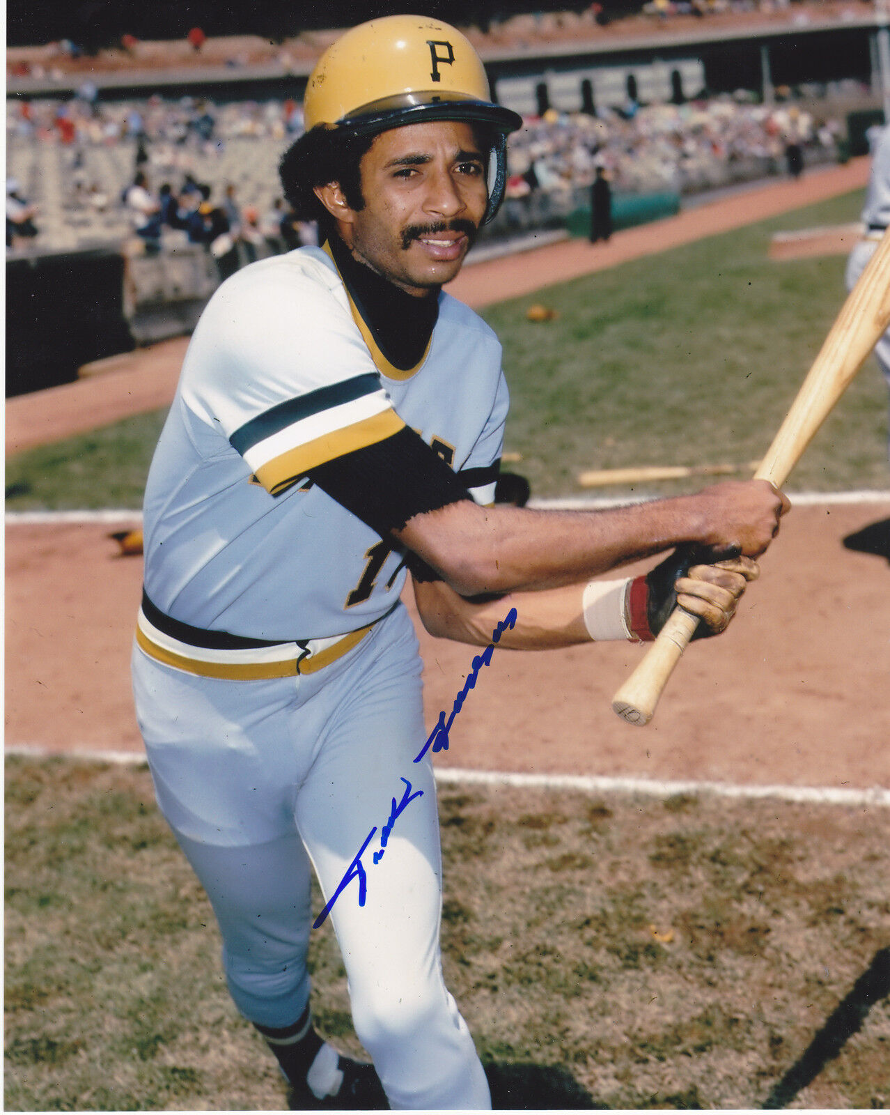 FRANK TAVERAS PITTSBURGH PIRATES ACTION SIGNED 8x10