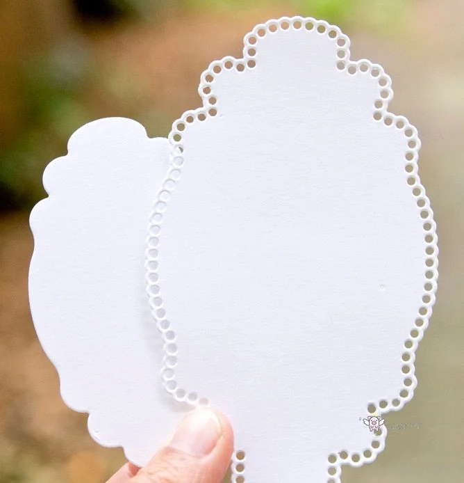 Piggy Craft metal cutting dies cut die mold Lace hole rectangular frame Scrapbook paper craft knife mould blade punch stencils