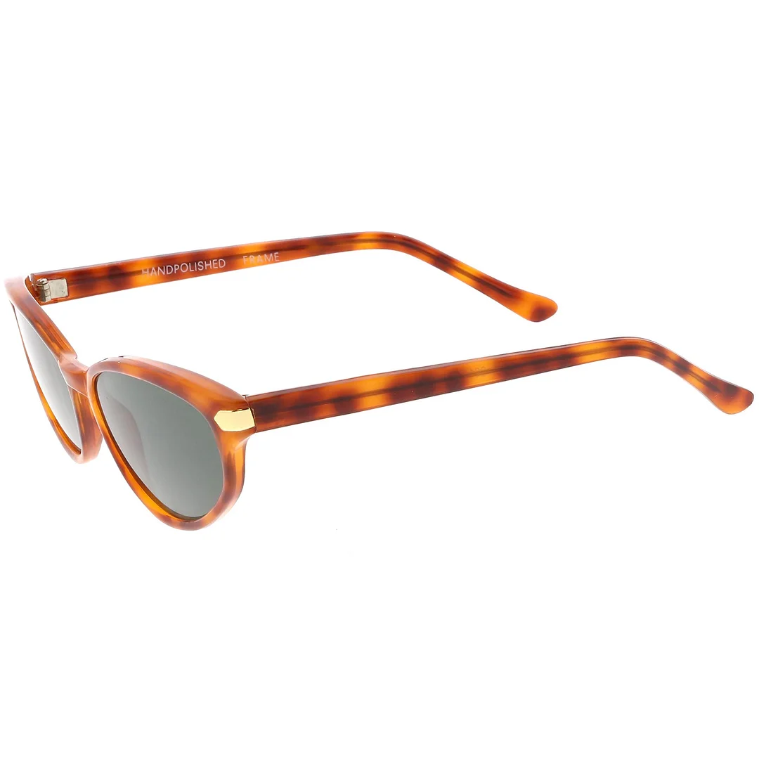 True Vintage Cat Eye glasses Metal Arrow Detail Glass Lens 50mm