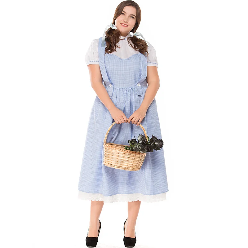 Plus Size Dorothy Wizard of oz Costume Dorothy Halloween Dress for Adult