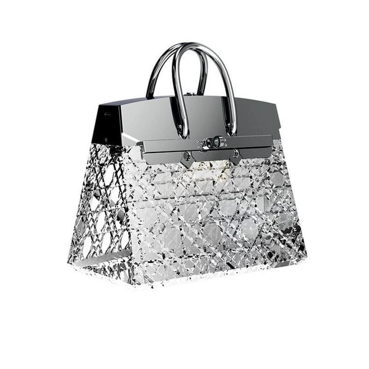 Handmade Custom Modern Luxury Rechargeable Crystal Bag Lamp
