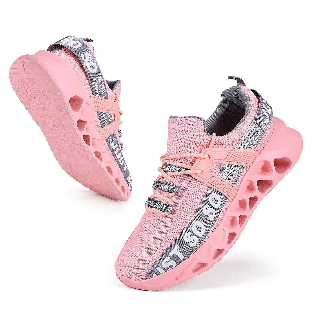 YRZL Sneakers Casual Lace-up Breathable Couple Tenis Shoes Fashion Mesh Hard-wearing Blade Running Shoes for Men Plus Size 36-48