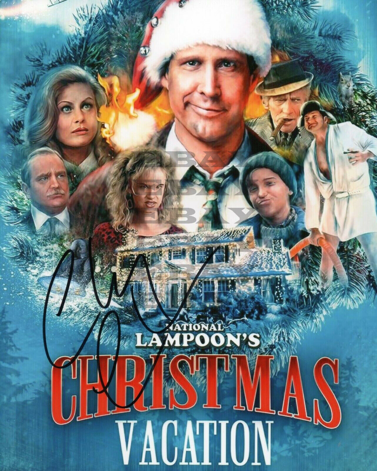 Chevy Chase Lampoons Christmas Vacation Autographed Signed 8x10 Photo Poster painting Reprint