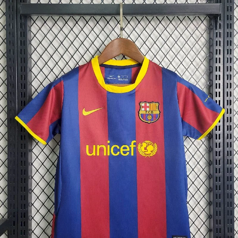 2010/2011 Retro Kids Size Barcelona Home Football Shirt 1:1 Thai Quality