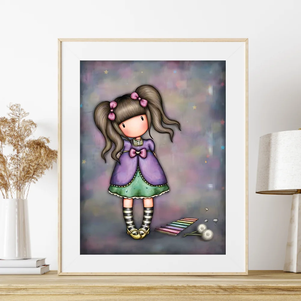 5D DIY Full Round Drill Diamond Painting Grace Doll Home Decoration (GS3058 )