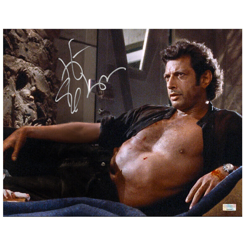 Jeff Goldblum Autographed Jurassic Park Ian Malcolm 11×14 Photo Poster painting