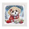 5D DIY Partial Special Shaped Drill Diamond Painting With Frame Kit Dog Decor 19.2x19.2cm