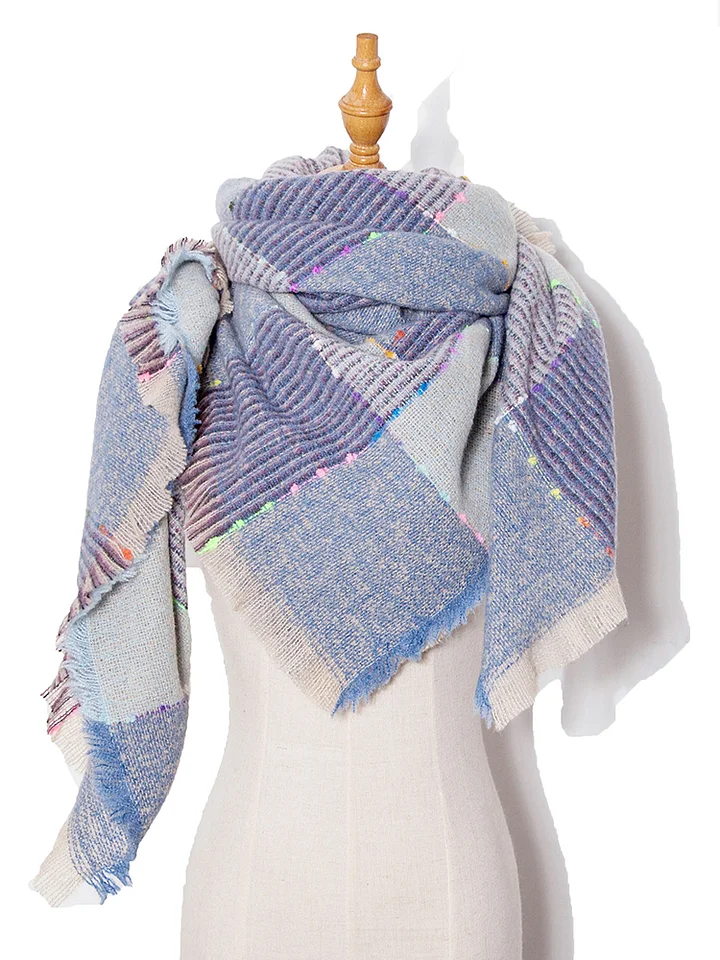 Imitation Cashmere Women Triangle Scarf Autumn Winter Big Plaid Scarve Pashmina Mujer Female Echarpe Hiver Foulard Bufanda Shawl
