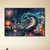 5D DIY Vollrundbohrer teilweise ab Diamantmalerei Drachen Kit Kunst Dekor 45x35cm