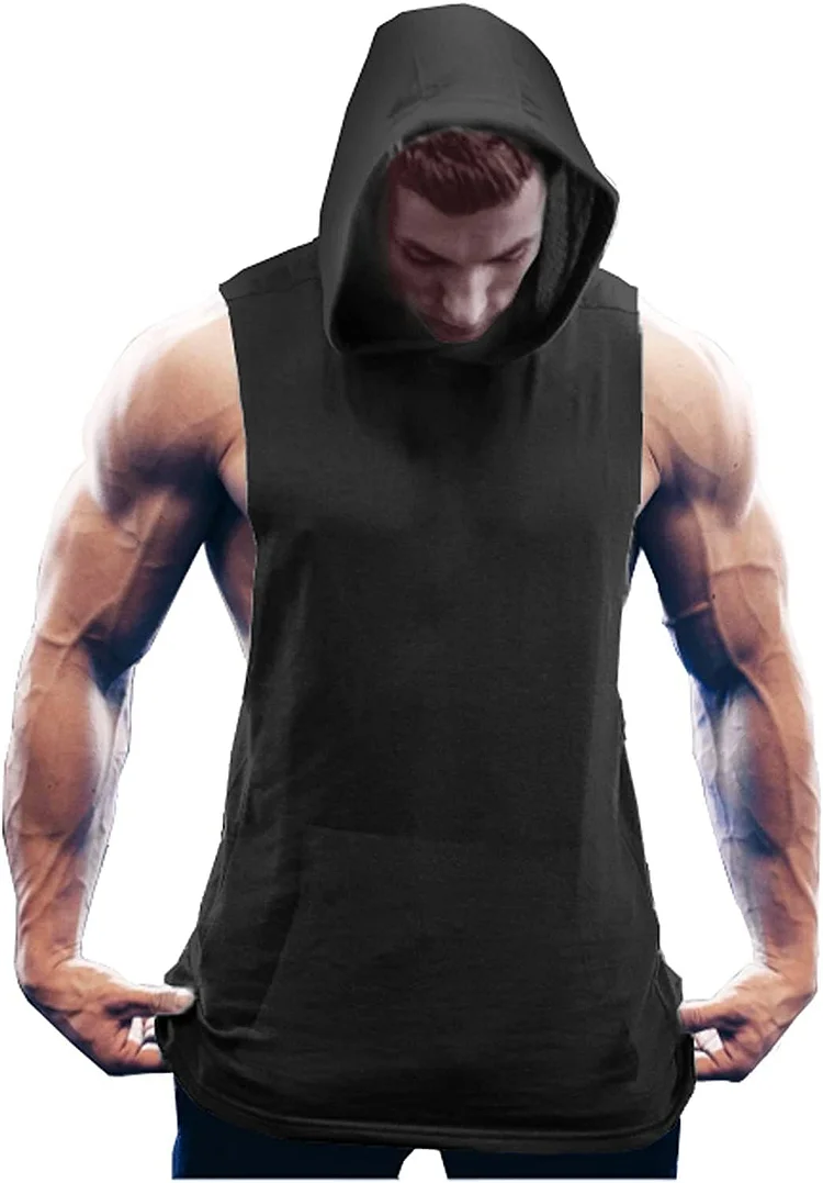 Workout Bodybuilding Muscle Sleeveless Hooded Tank Top (US Only) QueenFunky