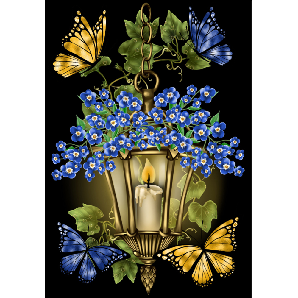 

30*40CM - Round Drill Diamond Painting - Lantern Flower, 501 Original