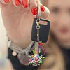 6Pcs DIY Musical Notes Double Sided Diamond Painting Keychains