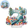 (US Local)Acrylic Special Shape Sewing Machine Desktop Diamond Art Kits for Home Office Decor