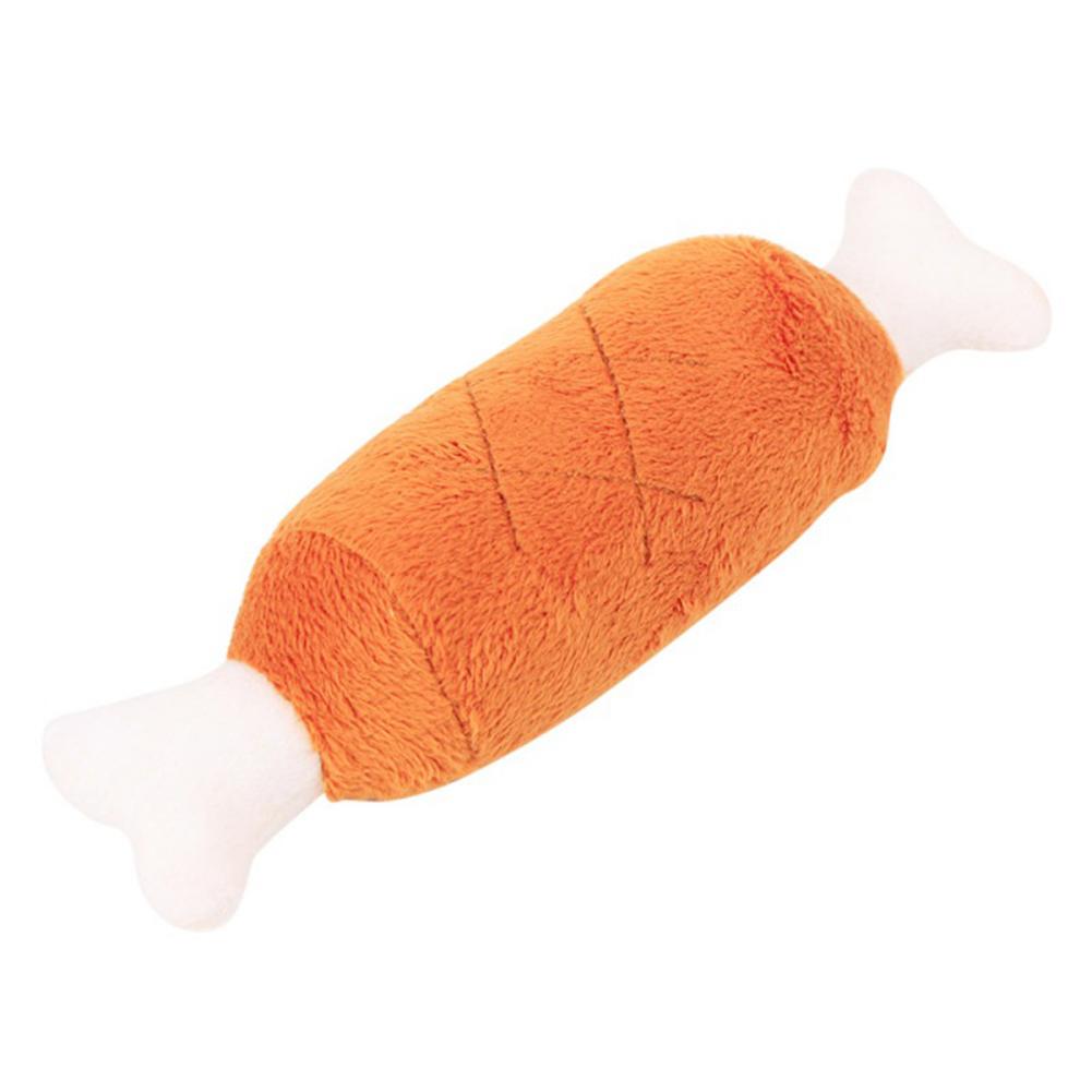 

Pet Bones Plush Sound Chew Throw Toys Dog Puppy Squeaky Interactive Toy, 501 Original
