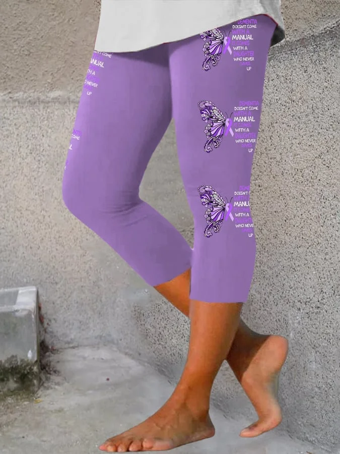 Women's End Alzheimer's Print Casual Leggings socialshop