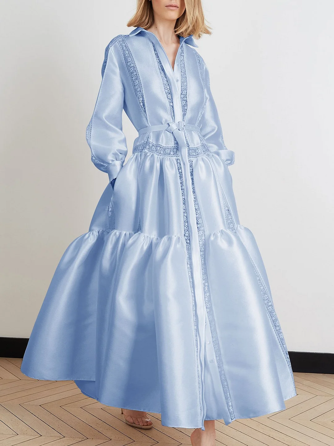 Swing Daily Elegant Solid Paneled Maxi Dress