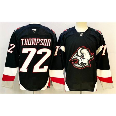 Men's Buffalo Sabres #72 Tage Thompson Black 2024-25 Alternate Stitched Hockey Premium Jersey 7U4Z