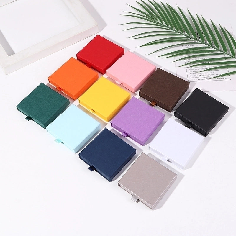 1 Piece Paper Minimalist Daily Solid Color Jewelry Boxes