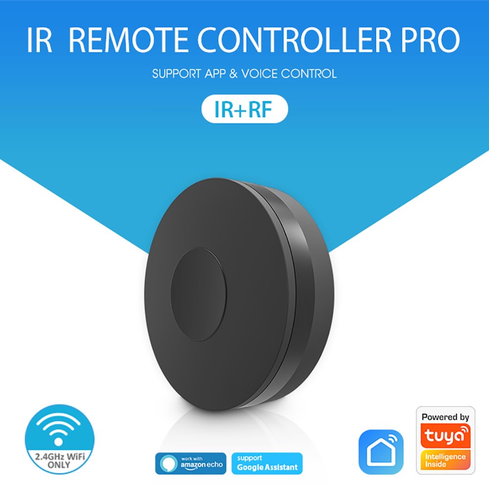 WLAN-Smart-IR-Sender, IR-Universalfernbedienung, All-in-One-Steuerung für Klimaanlage, Fernseher, LED, Lüfter, DVD-Player usw. Kompatibel mit Amazon Echo, Google Asslstant, Smart Life, Graffiti, kein Hub erforderlich (Schwarz) Deutsche Aktionsprodukte Full Strike Gmbh