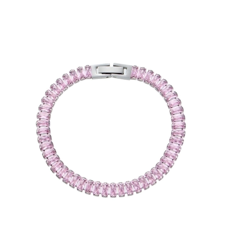 Roman Style Stainless Steel Plating Inlay Zircon 18k Gold Plated Bracelets