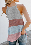 Summer Halter Color Block Vests