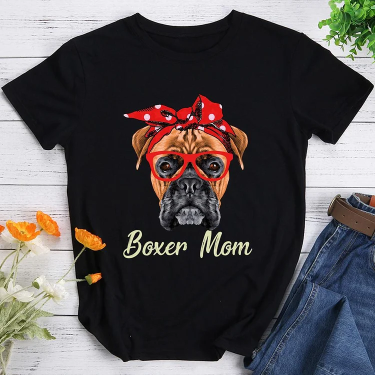 boxer mom t shirt