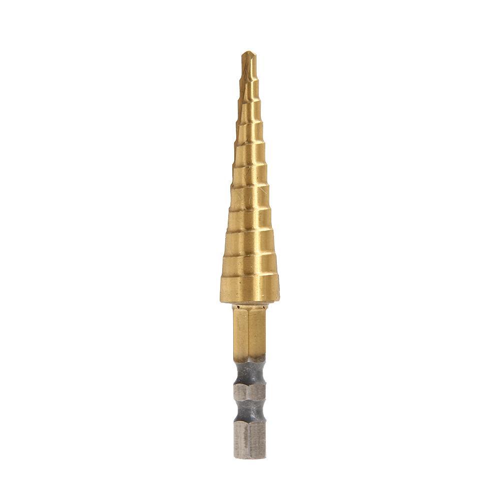 

Practical Unique Titanium Coated 3-13MM 11Step Drill 1/4inchHSS Hex Shank Tool, 501 Original