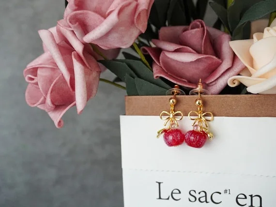Apple Jewelry Set Apple Earrings