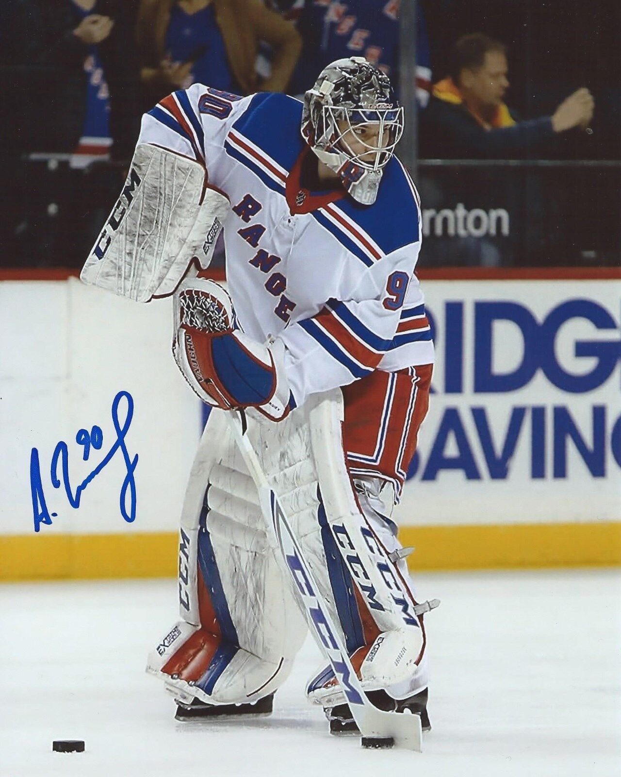 Alexandar Georgiev Signed 8x10 Photo Poster painting New York Rangers Autographed COA C