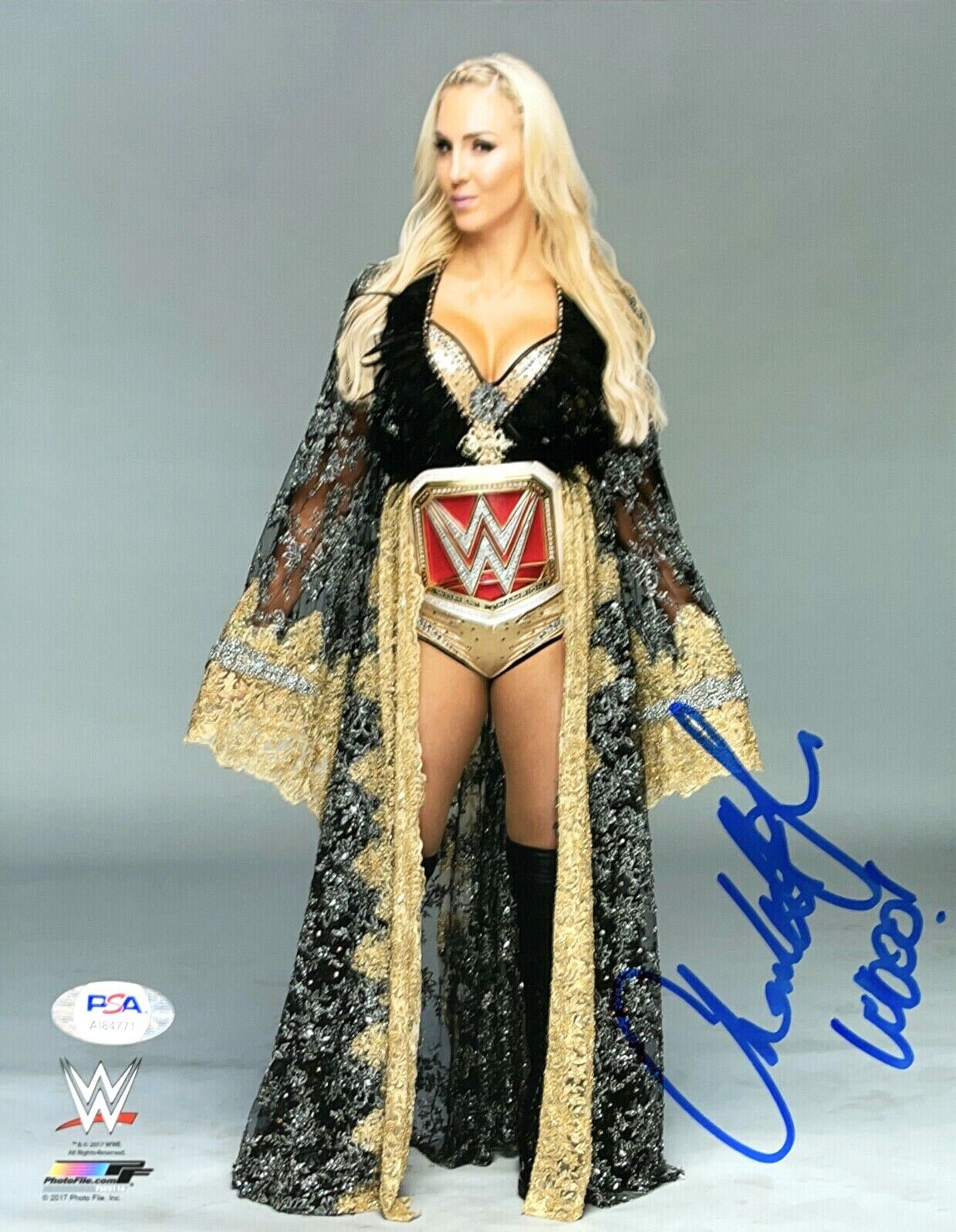 WWE CHARLOTTE FLAIR HAND SIGNED AUTOGRAPHED 8X10 Photo Poster painting WITH PROOF AND PSA COA 15