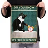 Alarm Clock Cat - Vintage Metal Signs(12*16Inch) - Cat