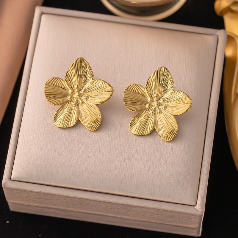 1 Pair Sweet Minimalist Heart Shape Bow Knot Shell Plating Titanium Steel Drop Earrings