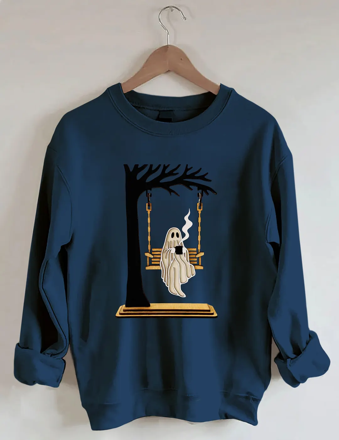 Chilling Ghost On Swing Sweatshirt