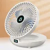 Foldable Air Cooler Wireless Fan Personal Fan for Home (white rechargeable A)