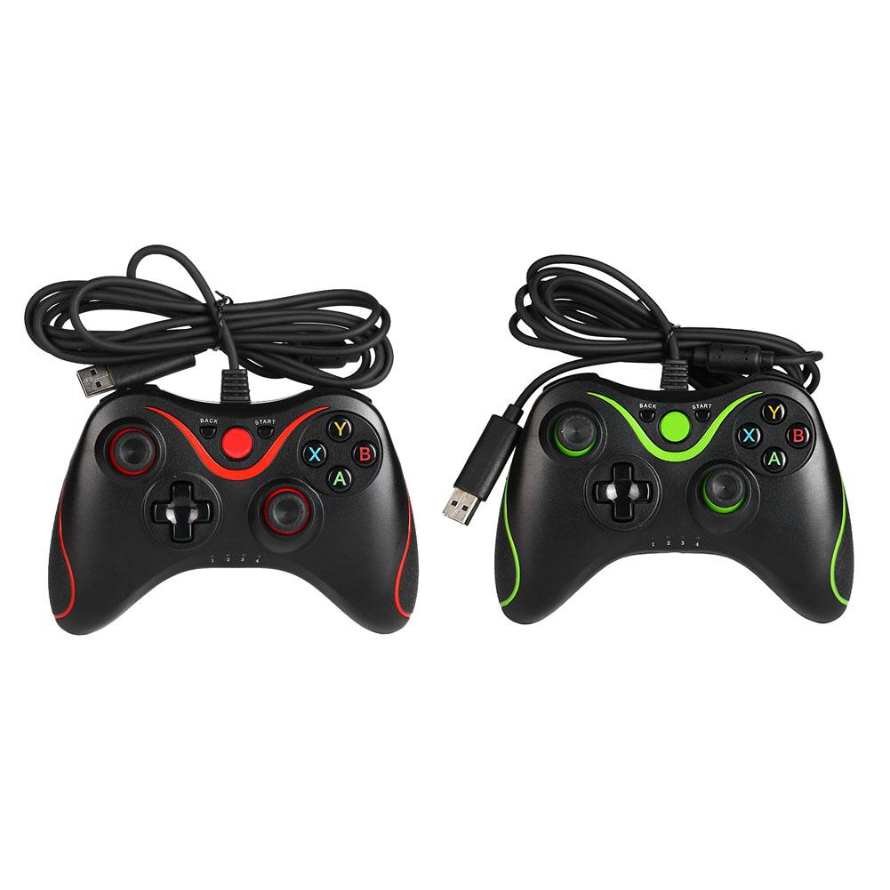 

USB Wired Game Controller Gamepad for Microsoft Xbox 360 Xbox 360 Slim PC, Black with red, 501 Original