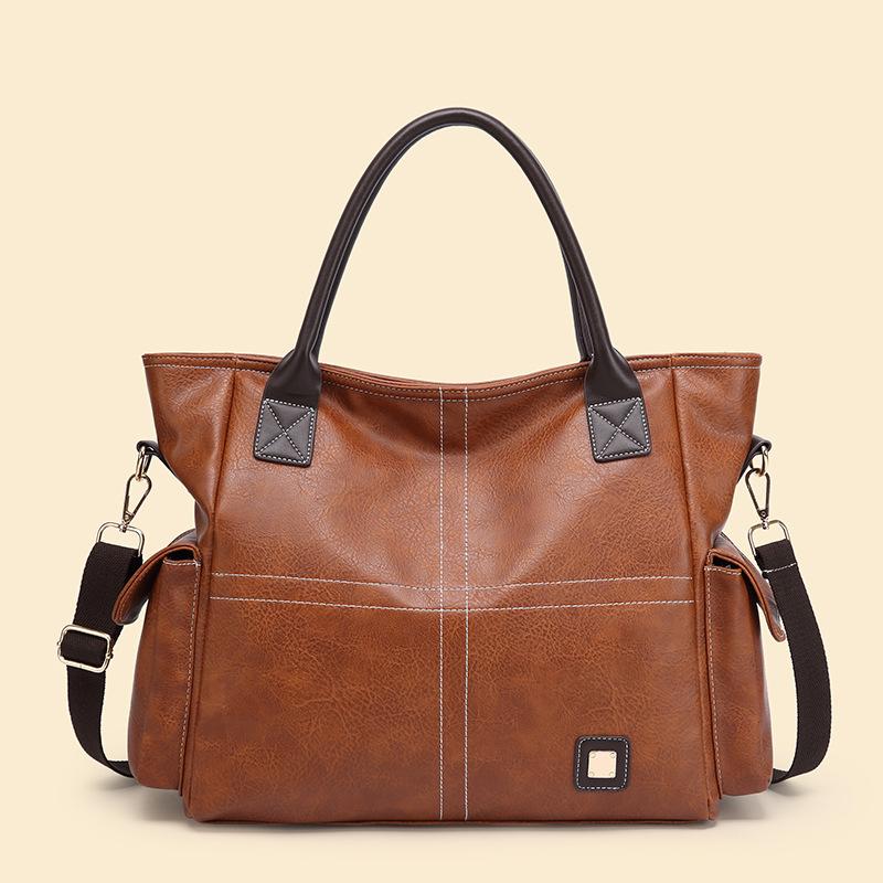 Vintage high-capacity tote bag