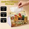 (24cm)Diamond Art Tissue Box Cover DIY PU Desktop Organizer Large(farm chicken)