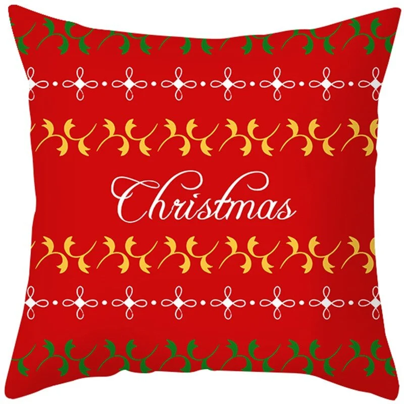 Merry Christmas Decorations For Home 2021 Christmas Cushion Cover Xmas Ornament Cristmas Navidad Natal Gifts Happy New Year 2022