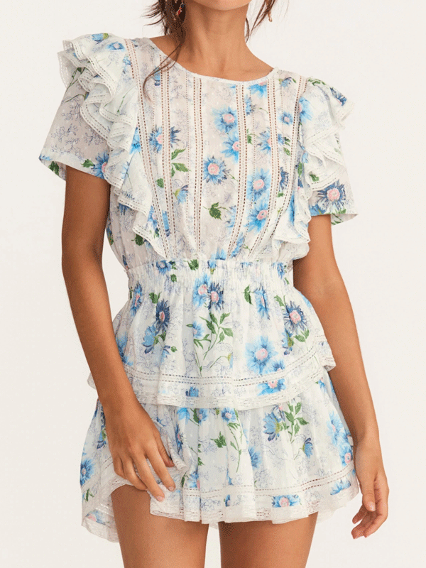 Floral ruffle dress