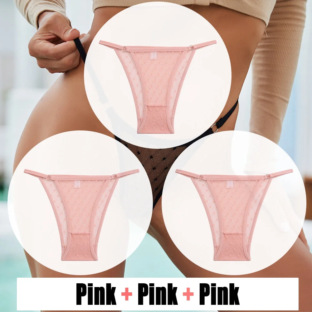 Sexy Lace Panties Women's Underwear Mesh Transparent Sexy lingerie Soft Intimate Underpants Plus Size M-XXL Female Underwear