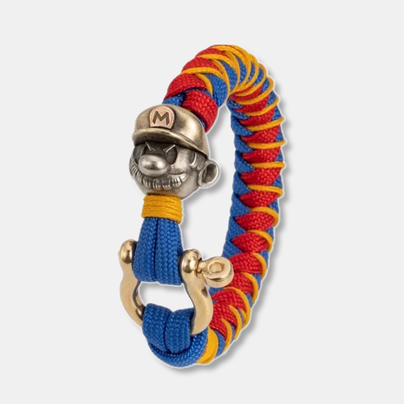 Mario Handmade Bracelet Dragon Skin Craft Hand Rope Weaving Bracelet Gift