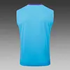 2025/2026 Real Madrid Pre-Match Training Light Blue Vest+Shorts Football1:1 Thai Quality
