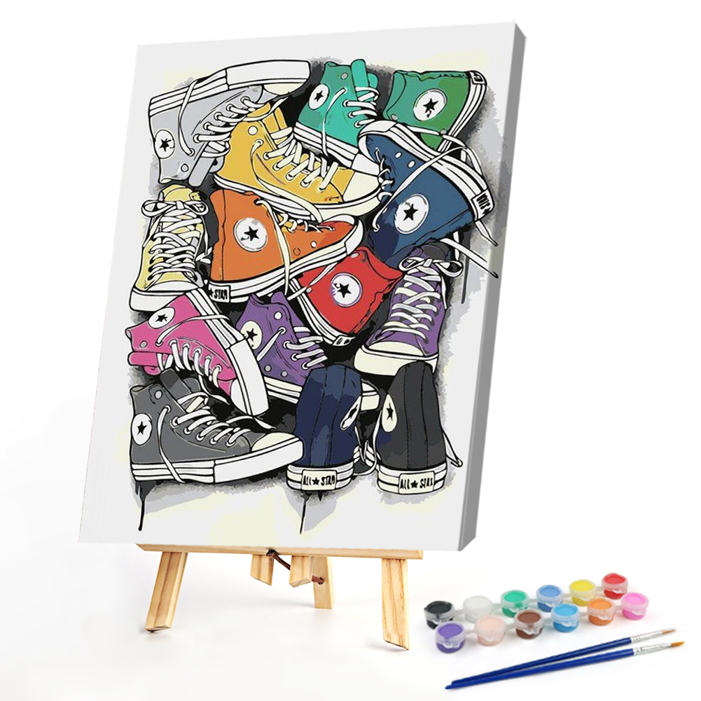 

40*50CM - Paint By Numbers - Shoes, 501 Original