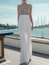 Crochet Backless Empire Wide Leg Jumpsuits